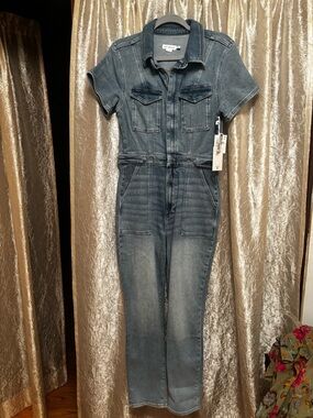 Good American Light Blue Denim Jumpsuit